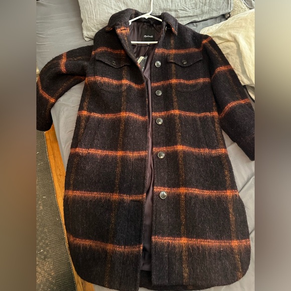 Madewell Long Shirt-Jacket in Windowpane - Picture 8 of 8